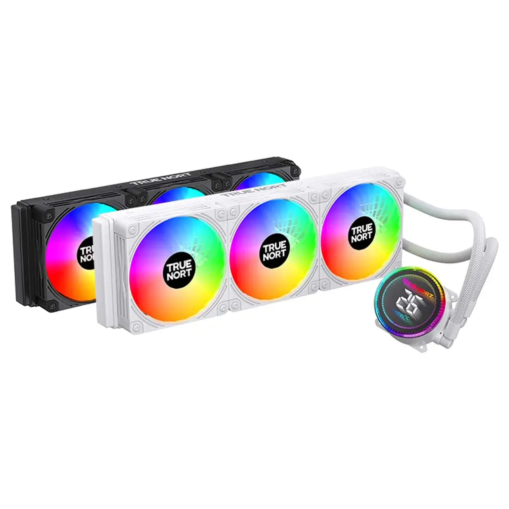 TrueNort 360Z ARGB AIO Liquid CPU Cooler, 360mm Radiator, Infinity Temperature Display With Pump, Triple ARGB Fans, Hydraulic Bearings Type, Intel/AMD CPU Socket Support | TN-360Z TrueNort 360Z ARGB AIO Liquid CPU Cooler, 360mm Radiator, Infinity Temperature Display With Pump, Triple ARGB Fans, Hydraulic Bearings Type, Intel/AMD CPU Socket Support | TN-360Z